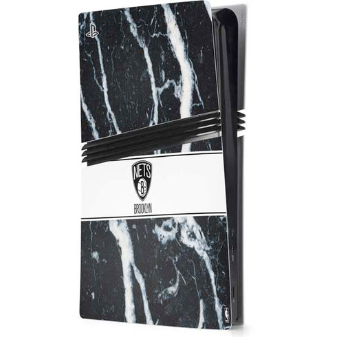 NBA Brooklyn Nets Marble PS5 Pro Console Skin