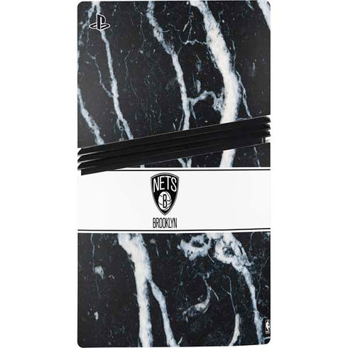 NBA Brooklyn Nets Marble PS5 Pro Console Skin