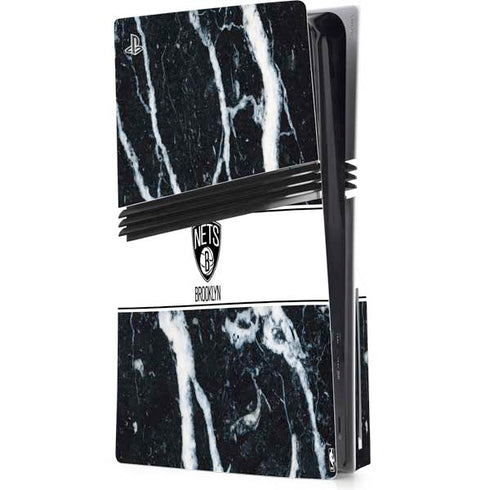 NBA Brooklyn Nets Marble PS5 Pro Disk Console Skin