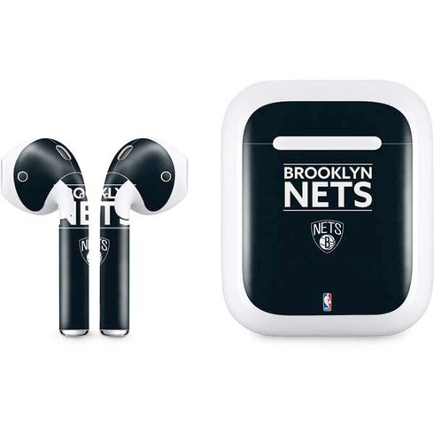 NBA Brooklyn Nets Standard - Black Apple AirPods Skin