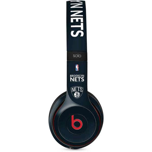 NBA Brooklyn Nets Standard - Black Beats Solo 2 Wireless Skin