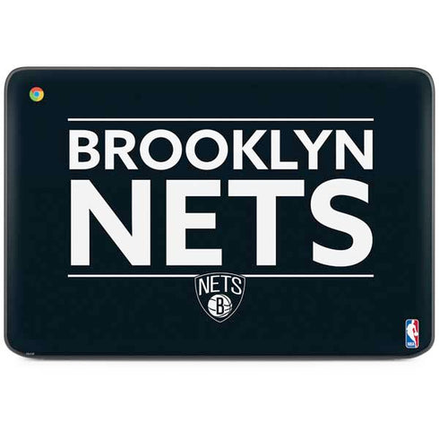 NBA Brooklyn Nets Standard - Black HP Chromebook Skin