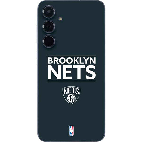 NBA Brooklyn Nets Standard - Black Galaxy A35 5G Skin