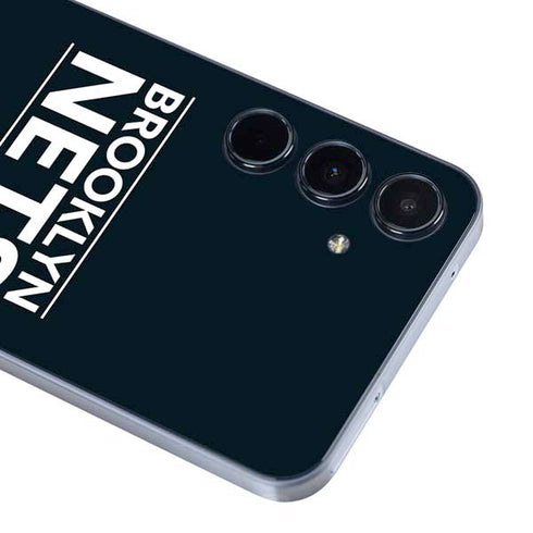 NBA Brooklyn Nets Standard - Black Galaxy A35 5G Skin