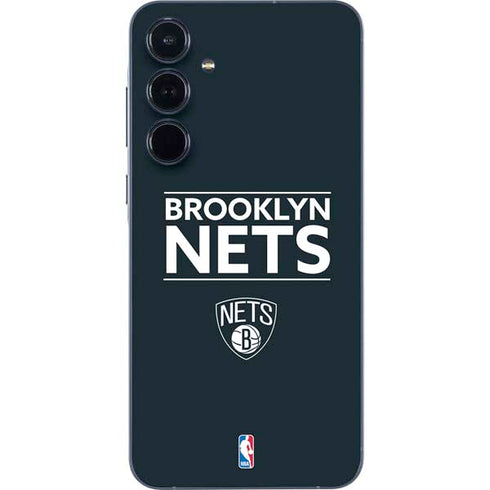 NBA Brooklyn Nets Standard - Black Galaxy A55 5G Skin