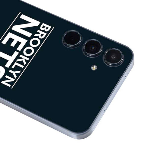 NBA Brooklyn Nets Standard - Black Galaxy A55 5G Skin