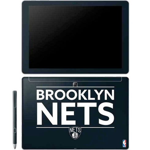 NBA Brooklyn Nets Standard - Black Galaxy Book 12in Skin
