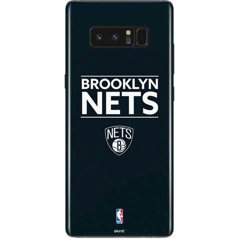 NBA Brooklyn Nets Standard - Black Galaxy Note 8 Skin