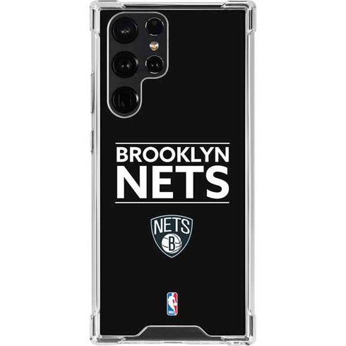 NBA Brooklyn Nets Standard - Black Galaxy S23 Ultra Clear Case