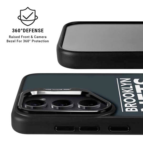 NBA Brooklyn Nets Standard - Black Galaxy S25 Kickstand Case