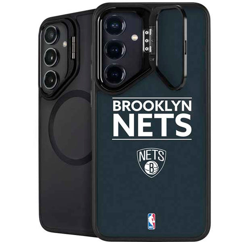 NBA Brooklyn Nets Standard - Black Galaxy S25 Plus Kickstand Case