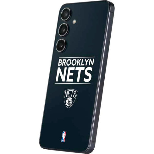NBA Brooklyn Nets Standard - Black Galaxy S25 Skin