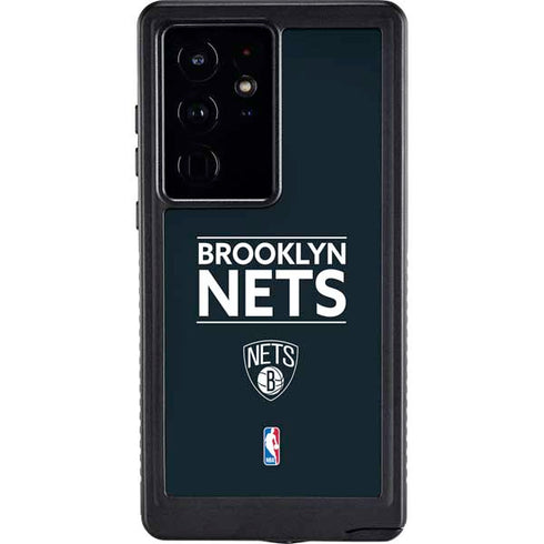 NBA Brooklyn Nets Standard - Black Galaxy S24 Ultra Waterproof Case