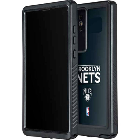 NBA Brooklyn Nets Standard - Black Galaxy S24 Ultra Waterproof Case