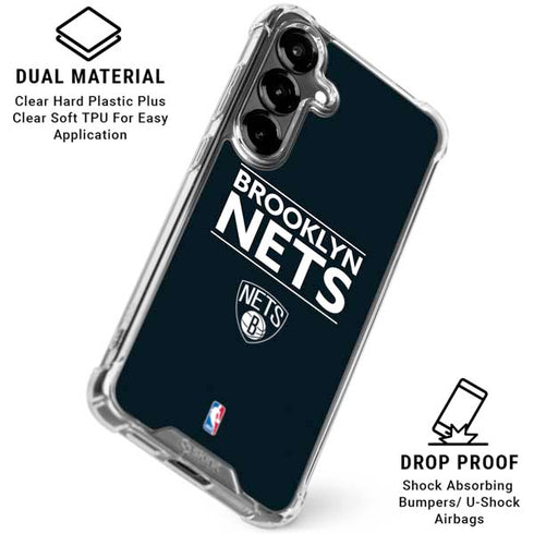 NBA Brooklyn Nets Standard - Black Galaxy S26 Plus Clear Case
