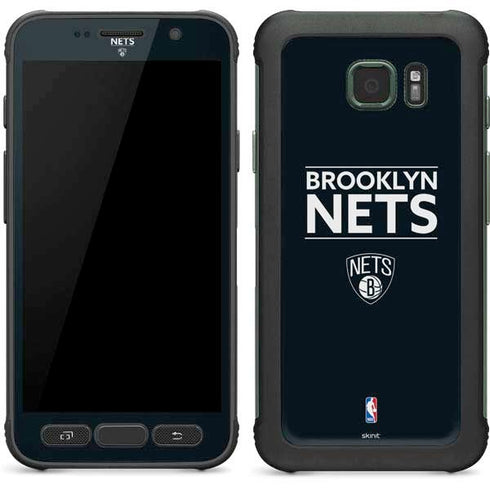 NBA Brooklyn Nets Standard - Black Galaxy S7 Active Skin
