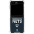 NBA Brooklyn Nets Standard - Black Galaxy Z Flip6 Clear Case