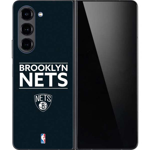 NBA Brooklyn Nets Standard - Black Galaxy Z Fold5 5G Skin