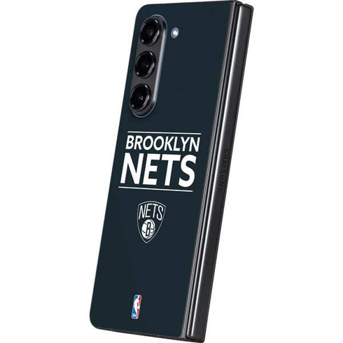 NBA Brooklyn Nets Standard - Black Galaxy Z Fold5 5G Skin