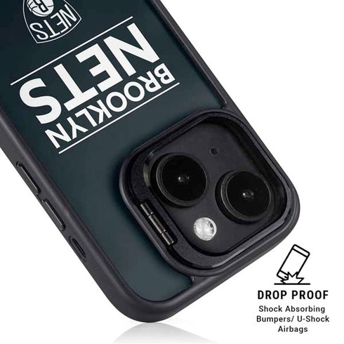 NBA Brooklyn Nets Standard - Black iPhone 14 Plus Kickstand Case