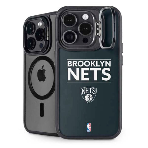 NBA Brooklyn Nets Standard - Black iPhone 14 Pro Max Kickstand Case