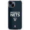 NBA Brooklyn Nets Standard - Black iPhone 15 Clear Case