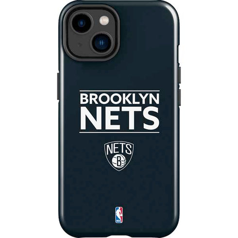 NBA Brooklyn Nets Standard - Black iPhone 15 Impact Case