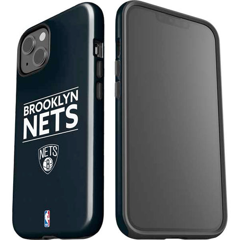NBA Brooklyn Nets Standard - Black iPhone 15 Impact Case