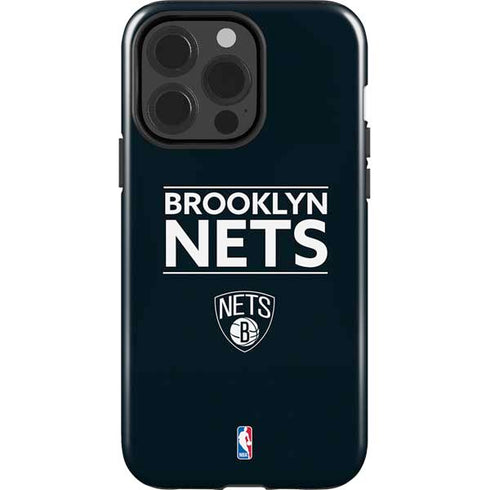 NBA Brooklyn Nets Standard - Black iPhone 15 Pro Impact Case