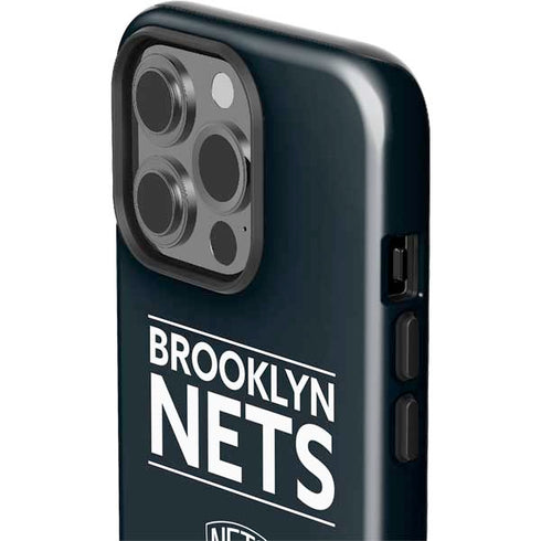NBA Brooklyn Nets Standard - Black iPhone 15 Pro Impact Case