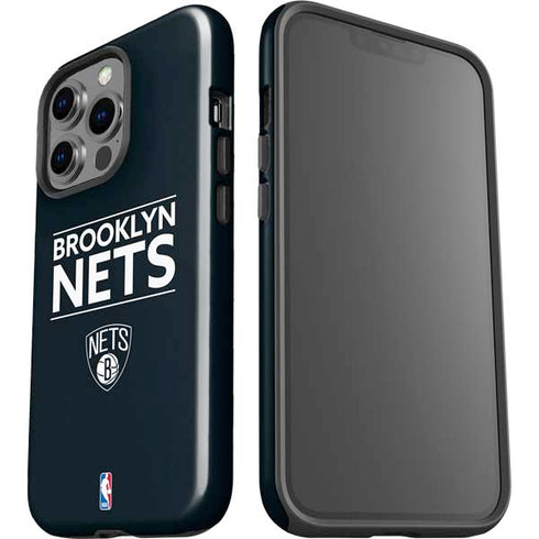 NBA Brooklyn Nets Standard - Black iPhone 15 Pro Impact Case