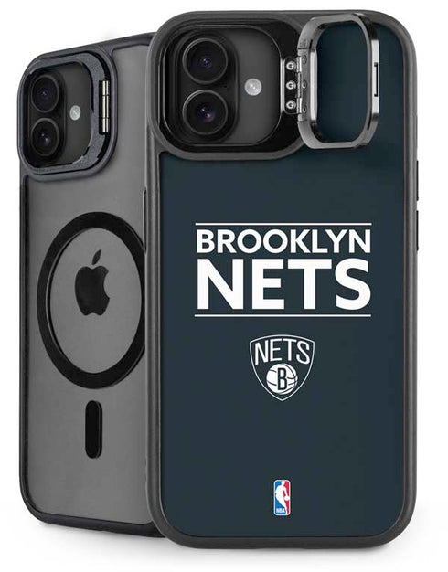 NBA Brooklyn Nets Standard - Black iPhone 16 Kickstand Case