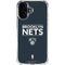 NBA Brooklyn Nets Standard - Black iPhone 16 Plus Clear Case