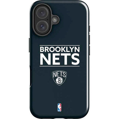 NBA Brooklyn Nets Standard - Black iPhone 16 Plus Impact Case