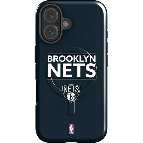 NBA Brooklyn Nets Standard - Black iPhone 16 Plus Magsafe Impact Case