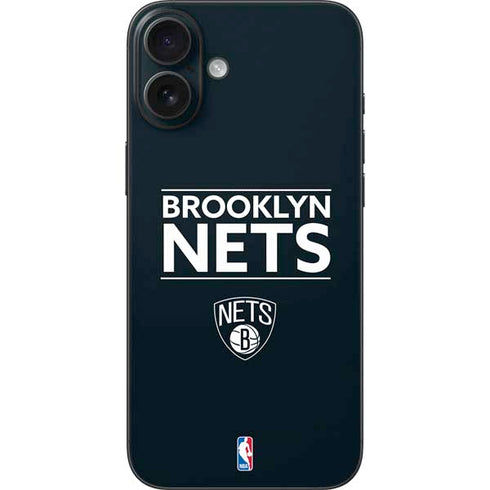 NBA Brooklyn Nets Standard - Black iPhone 16 Plus Skin