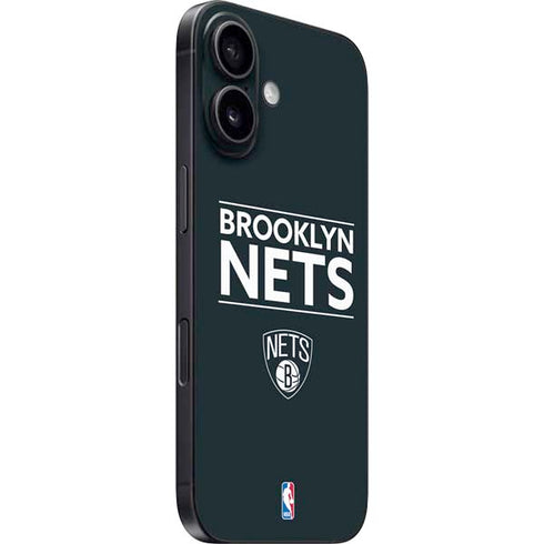 NBA Brooklyn Nets Standard - Black iPhone 16 Plus Skin