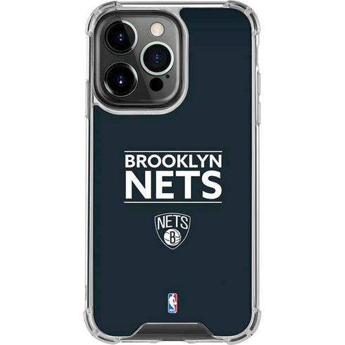 NBA Brooklyn Nets Standard - Black iPhone 16 Pro Clear Case