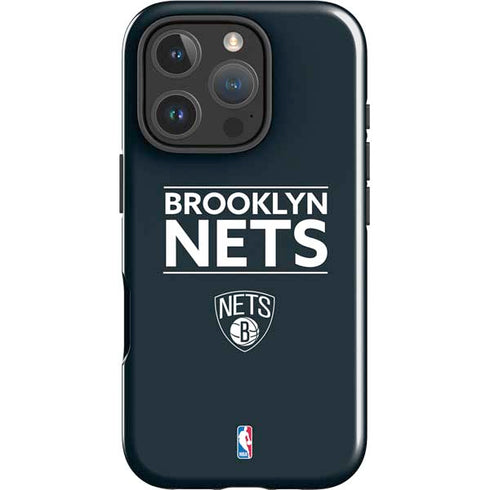 NBA Brooklyn Nets Standard - Black iPhone 16 Pro Impact Case