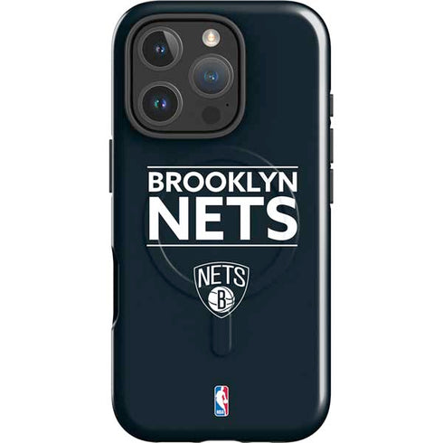 NBA Brooklyn Nets Standard - Black iPhone 16 Pro Magsafe Impact Case