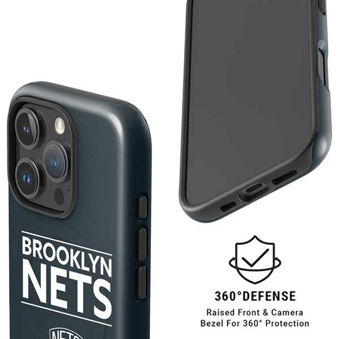 NBA Brooklyn Nets Standard - Black iPhone 16 Pro Magsafe Impact Case