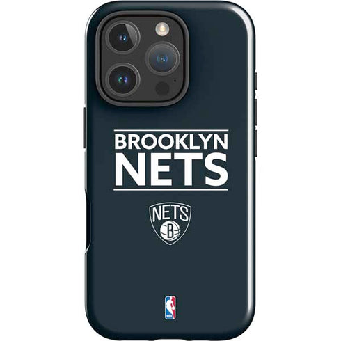 NBA Brooklyn Nets Standard - Black iPhone 16 Pro Max Impact Case