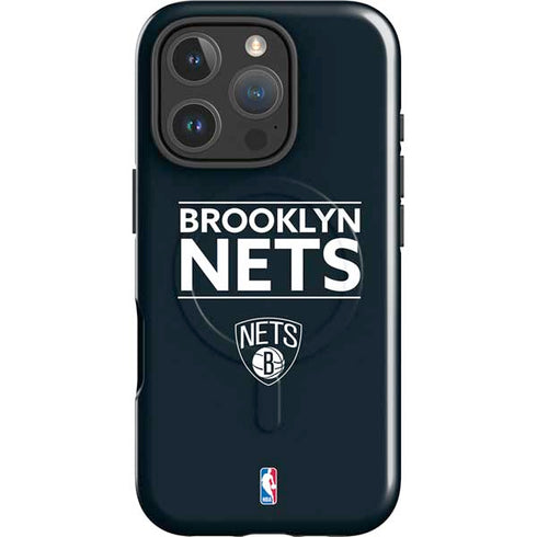 NBA Brooklyn Nets Standard - Black iPhone 16 Pro Max Magsafe Impact Case