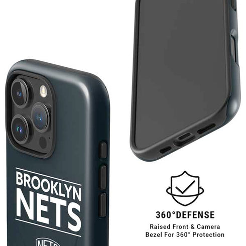 NBA Brooklyn Nets Standard - Black iPhone 16 Pro Max Magsafe Impact Case