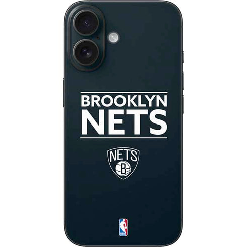 NBA Brooklyn Nets Standard - Black iPhone 16 Skin