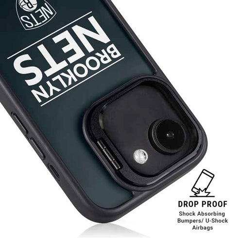 NBA Brooklyn Nets Standard - Black iPhone 16e Kickstand Case