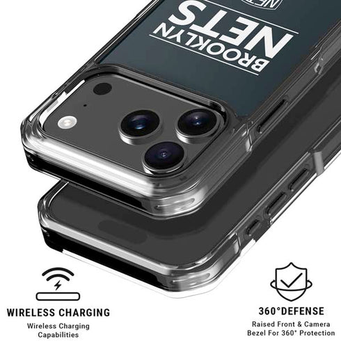 NBA Brooklyn Nets Standard - Black iPhone 18 Pro Clear Case