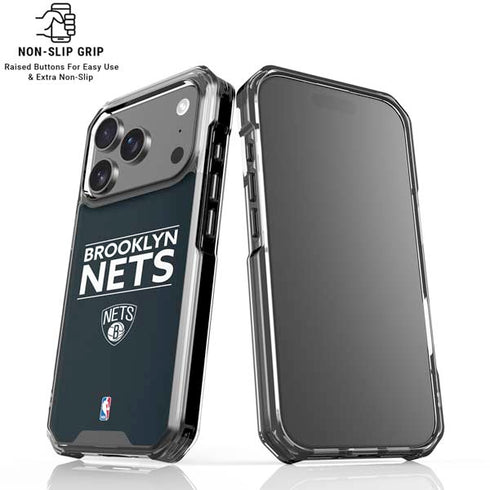 NBA Brooklyn Nets Standard - Black iPhone 18 Pro Clear Case