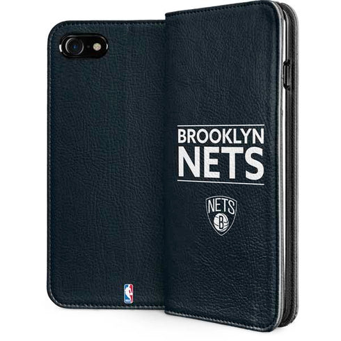 NBA Brooklyn Nets Standard - Black iPhone SE (2nd & 3rd Gen) Folio Case