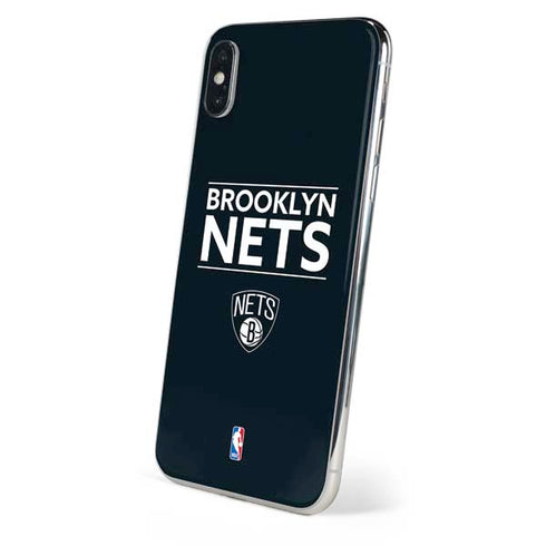 NBA Brooklyn Nets Standard - Black iPhone XS Skin